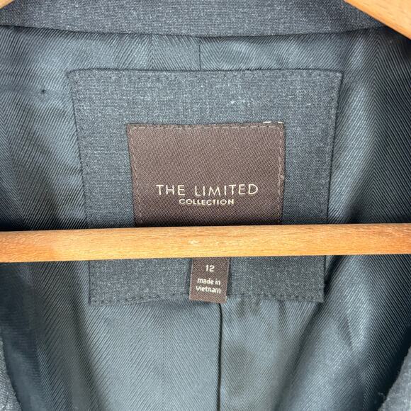 The Limited Two Button Blazer 12 Gray Jacket Academia Office Career - Picture 4 of 6